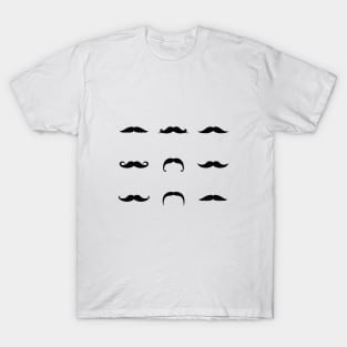 Black Mustaches T-Shirt